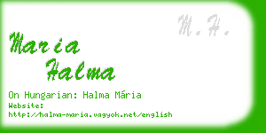 maria halma business card